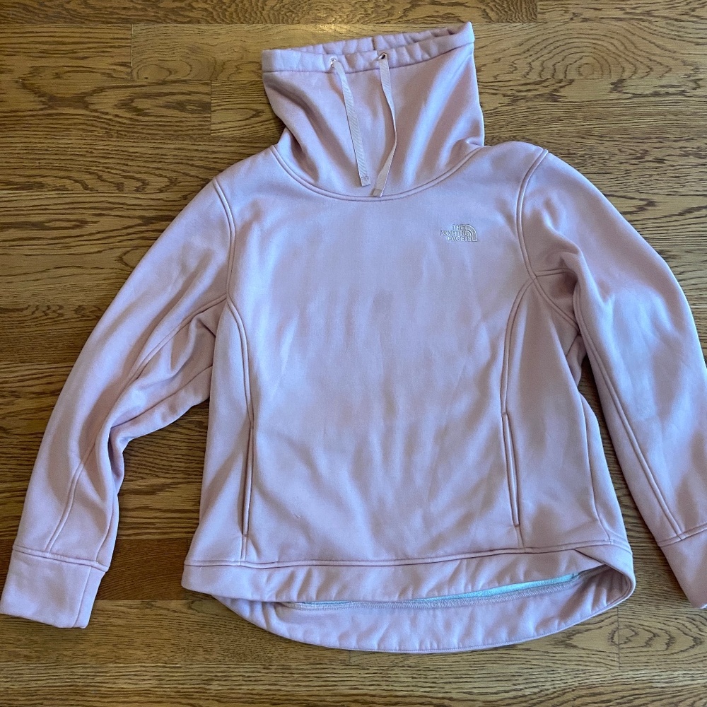 The North Face Light Pink High-Collar Sweatshirt